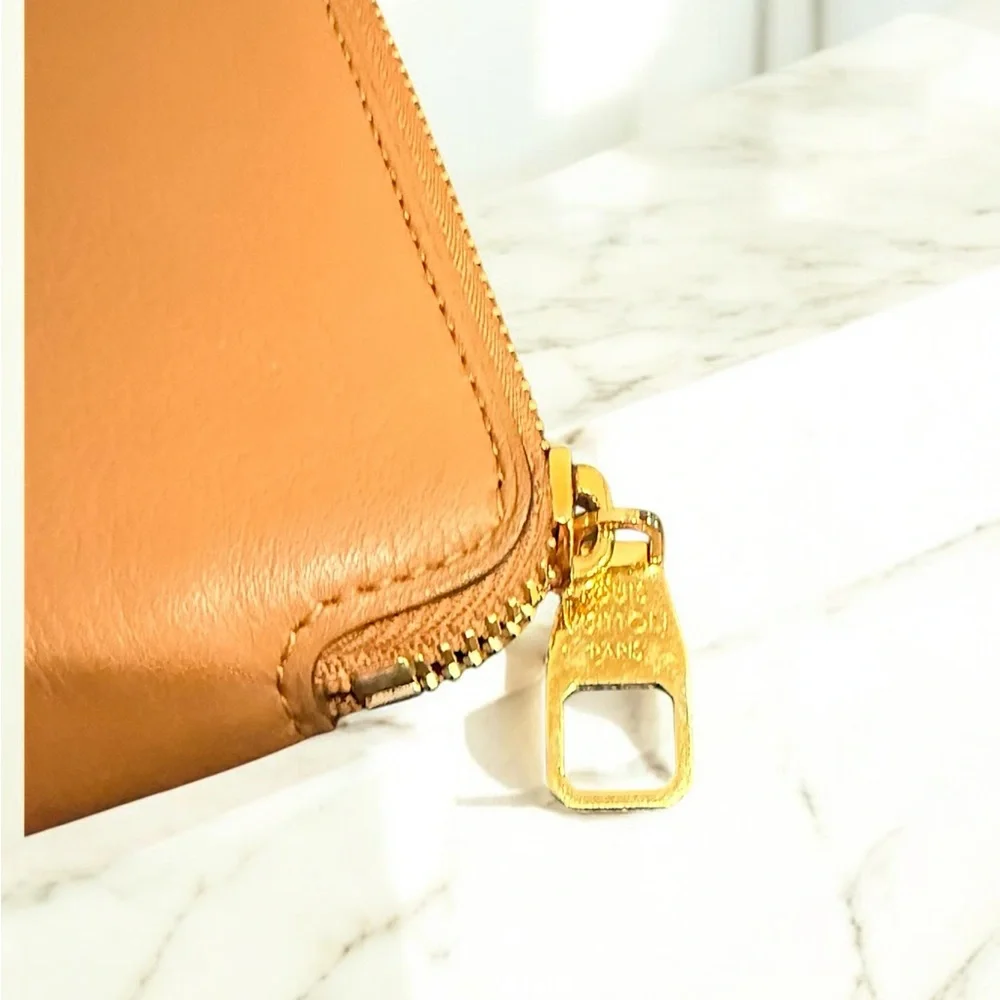 Louis Vuitton Articles De Voyage Veau Soie Lena Calfskin Camel Zippy Wallet - Picture 4 of 10